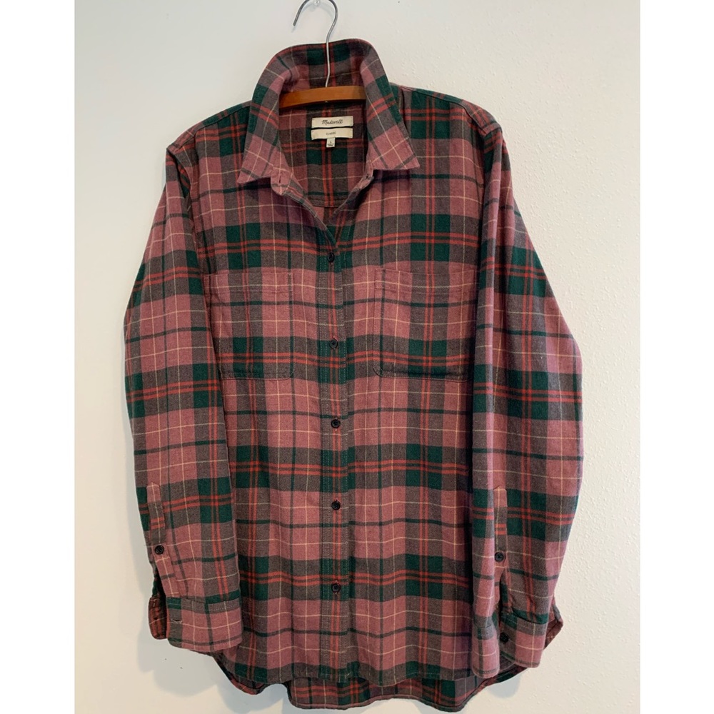 Madewell cotton flannel plaid shirt